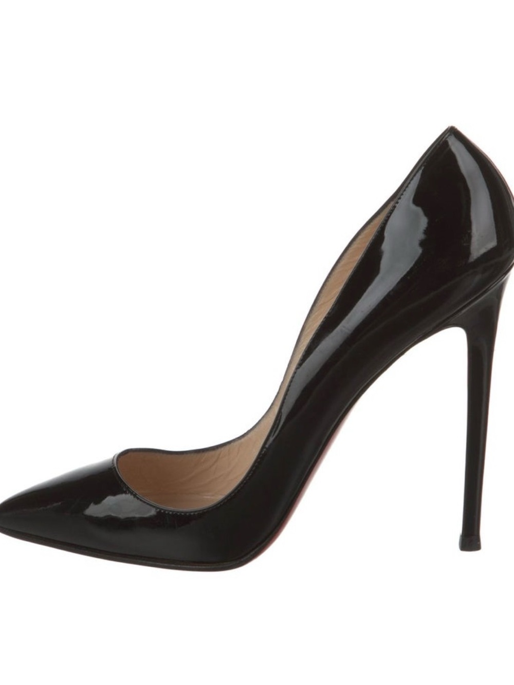 Christian Louboutin Black Patent Pumps with Red Sole